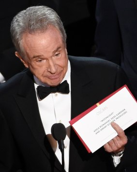 Warren Beatty during that awkward moment at this year's Oscars.