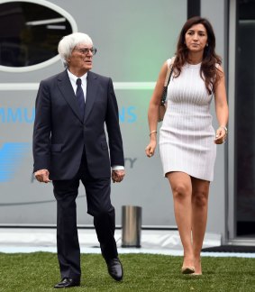 Formula One boss Bernie Eccleston, seen with his wife Fabiana Flosi, has slammed Caterhma's crowdfunding project as a "disaster" for the sport's image.