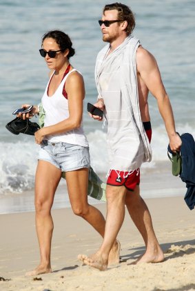 Baker and Rigg on Bondi Beach in January.