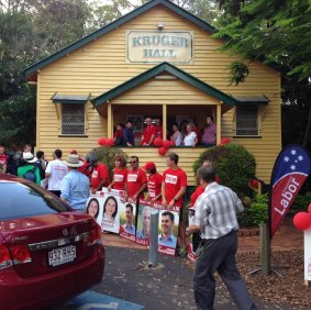 Kruger Hall, the site of the Labor rally.