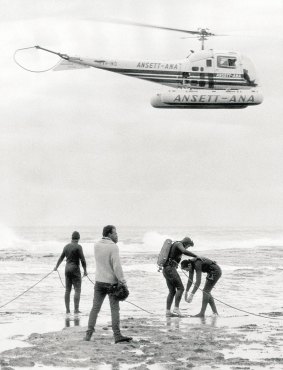 The search for Harold Holt at Cheviot Beach.