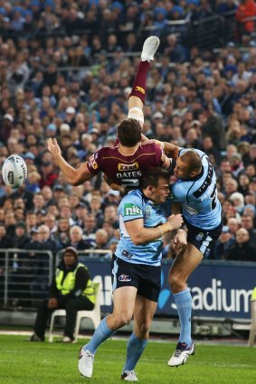 Over he goes: Corey Oates is upended.