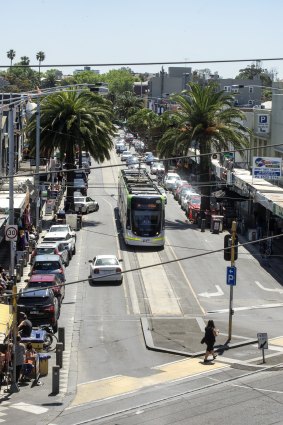 The view down Acland Street.