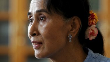 Myanmar's Opposition leader Aung San Suu Kyi.