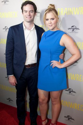 Bill Hader and Amy Schumer at the Trainwreck premiere in Melbourne last year.