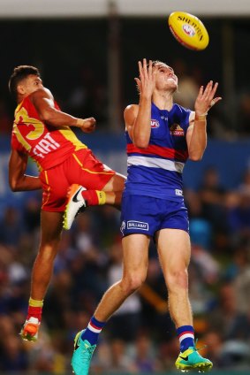 Marcus Bontempelli was among the best for the Bulldogs.