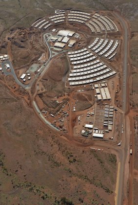 An aerial view of billionaire Gina Rinehart's  Roy Hill project.