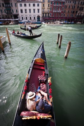 A gondola trip in Venice, Italy.