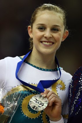 Mitchell with her silver medal from the World Championships in 2009.