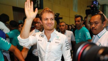 Rosberg at a championship celebration event organised by sponsors in Kuala Lumpur on Tuesday.