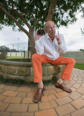 Pat Sheil in his dubious trousers under the Tree of Knowledge.