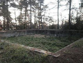 Surrounded by trees: The Radio Hill Reservoir today.