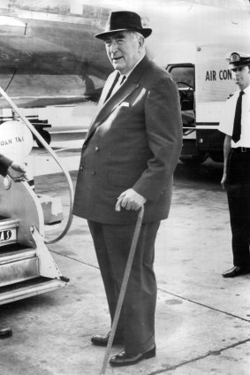 Robert Menzies, whose Melbourne seat of Kooyong is now held by Frydenberg. The MP also has one of Menzies’ walking sticks.