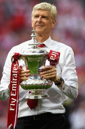 Wenger with his seventh FA Cup. "Let us enjoy this win and not worry about the future," he said. 