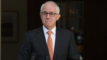 Prime Minister Malcom Turnbull after the High Court ruling.