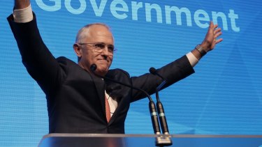 Prime Minister Malcolm Turnbull on the campaign trail in 2016.