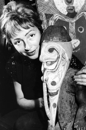 Taft-Hendry with a Sepik carving in 1964.
