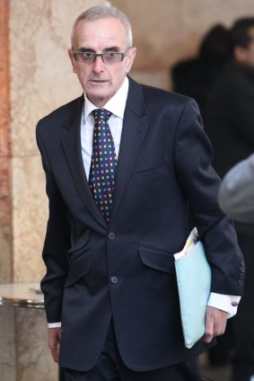 Paul O'Grady arrives at the ICAC hearing in 2013.
