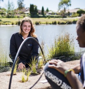 Student Alison Piper: Colleagues from Caroline Chisholm High School will keep a photo journal of the plants' growth as part of the trial.