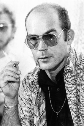 Controversial American author Dr Hunter S. Thompson in 1976.
