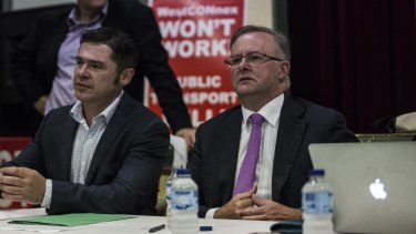 Greens candidate Jim Casey and rival Labor MP Anthony Albanese.