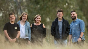 Melissa and John Grigsbey and their three children Georgia,19, Alexander, 16, Samuel, 11. Melissa believes families should be informed about pre-pregnancy carrier screening. 