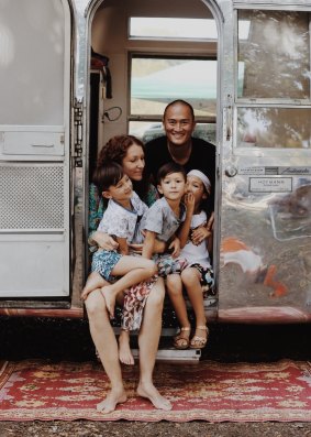 Sonia Lear, Remi Pham and their kids own Happy Camper Pizza.