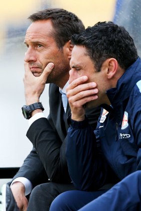 City coach John van 't Schip and assistant coach Luc Trani. 