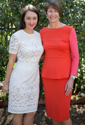 Krystal Barter with first lady Margie Abbott.