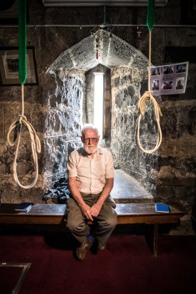 Callout: At 83, bellringer Graeme Heyes, pictured in St Patrick's Cathedral belltower, is going strong but his group needs more recruits.