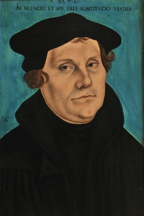 The man who changed the world: Martin Luther in a portrait by Lucas Cranach the Elder.