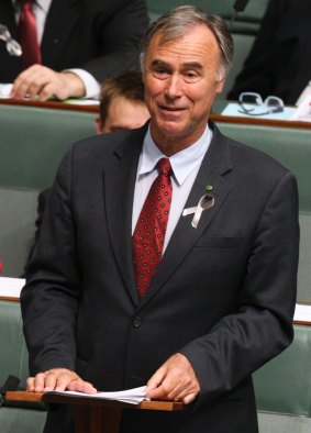 Liberal member for Bennelong John Alexander during his Maiden Speech at Parliament House.