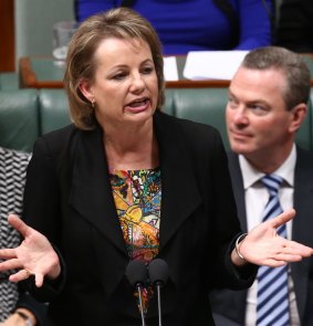 Health minister Sussan Ley during question time at Parliament House in Canberra on Wednesday.