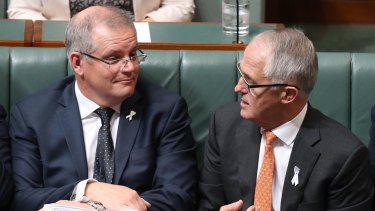 Treasurer Scott Morrison and Prime Minister Malcolm Turnbull.  