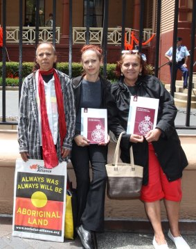 For Evelyn: (From left) Barbara Greenup-Davis, an aunt; Stacey Kelly-Greenup, a cousin; and Patricia Carriage, another aunt.
