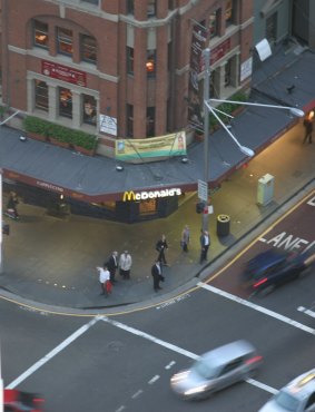 The McDonald's outlet on the corner of George and Bridge streets was a CBD fast food fixture for many years.