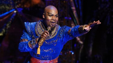 Michael James Scott is nominated for best supporting actor in a musical for his role as the Genie in <i>Aladdin</i>.