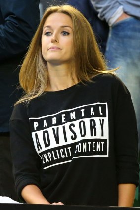 Parental warning: Kim Sears' cheeky response to the uproar about her expletives during the men's semi-final.