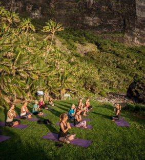 The highlight of the week is the afternoon yoga session at Little Island.