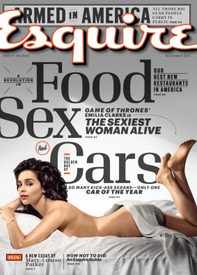Emilia Clarke on the cover of <em>Esquire</em>.