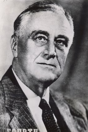 The 32nd US president, Franklin D. Roosevelt, who died in office after winning four elections.