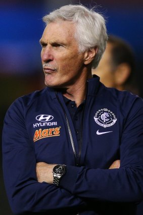 Gruff: Mick Malthouse inspired little warmth from public or media.