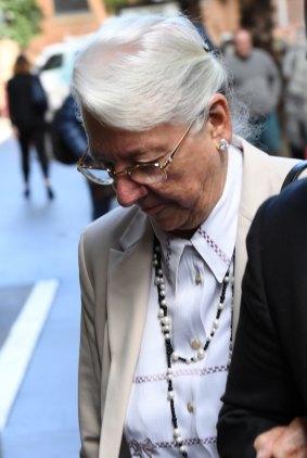 Ian Turnbull's wife Robeena leaves the court after her husband was sentenced.