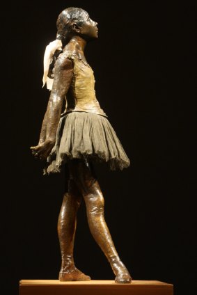 Degas Master of French Art at the National Gallery of Australia. Sculpture of Little dancer.