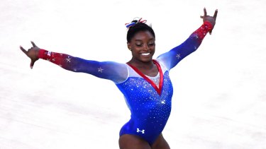 Sparking: American Simone Biles at the Rio Games.