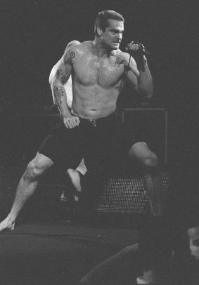 Rollins performing with his band in Sydney in 2003.