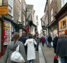 Bargain hunting ... shopping in York.