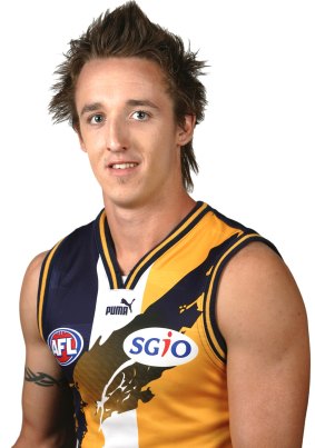 Ben Sharp, in 2006, when he was with the West Coast Eagles. 