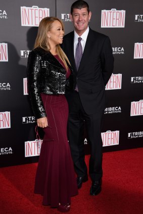 Mariah Carey and James Packer attend <i>The Intern</i> in September.
