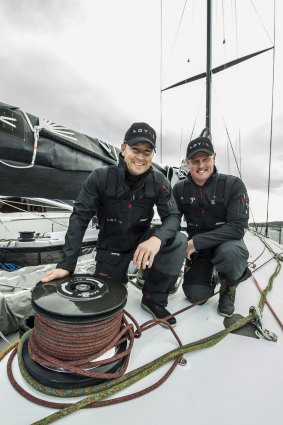Crew for a cause: Cricketer Michael Clarke (left) is part of Perpetual Loyal skipper Anthony Bell's crew for the Sydney to Gold Coast Yacht Race.